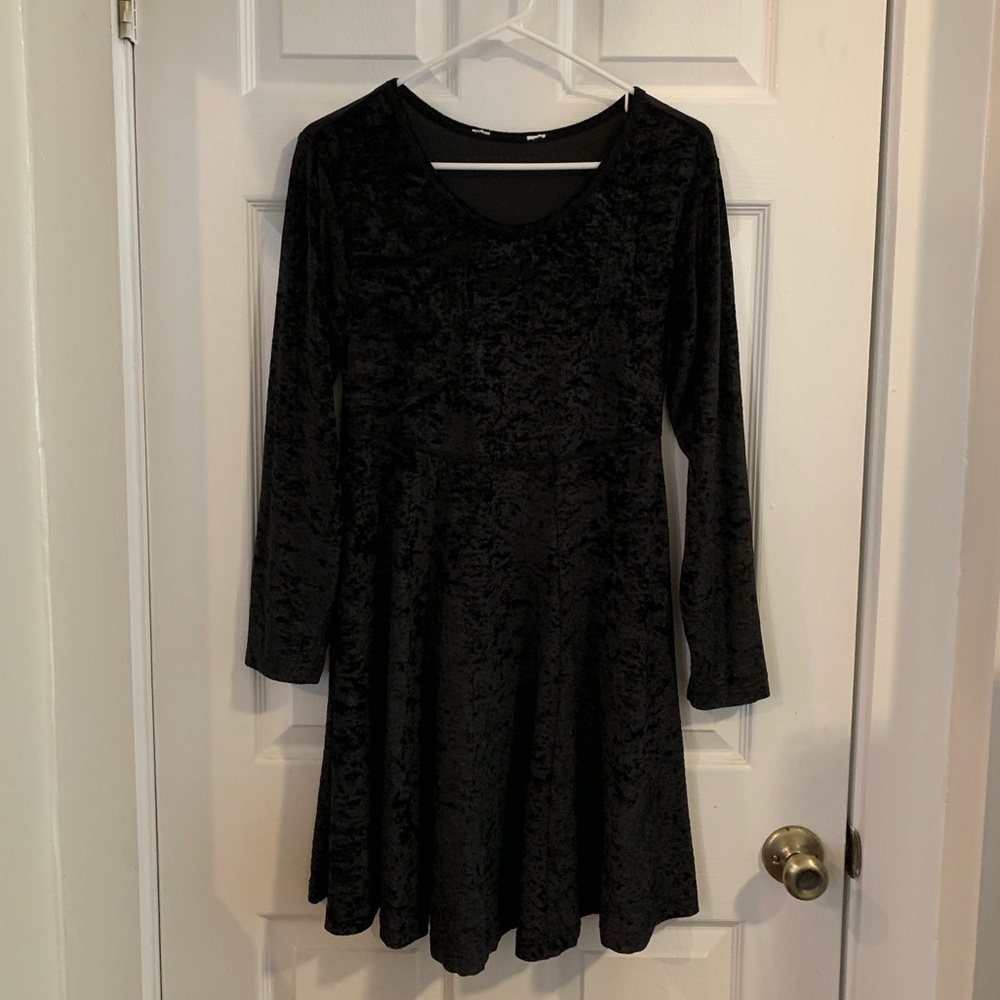Vintage black velvet dress